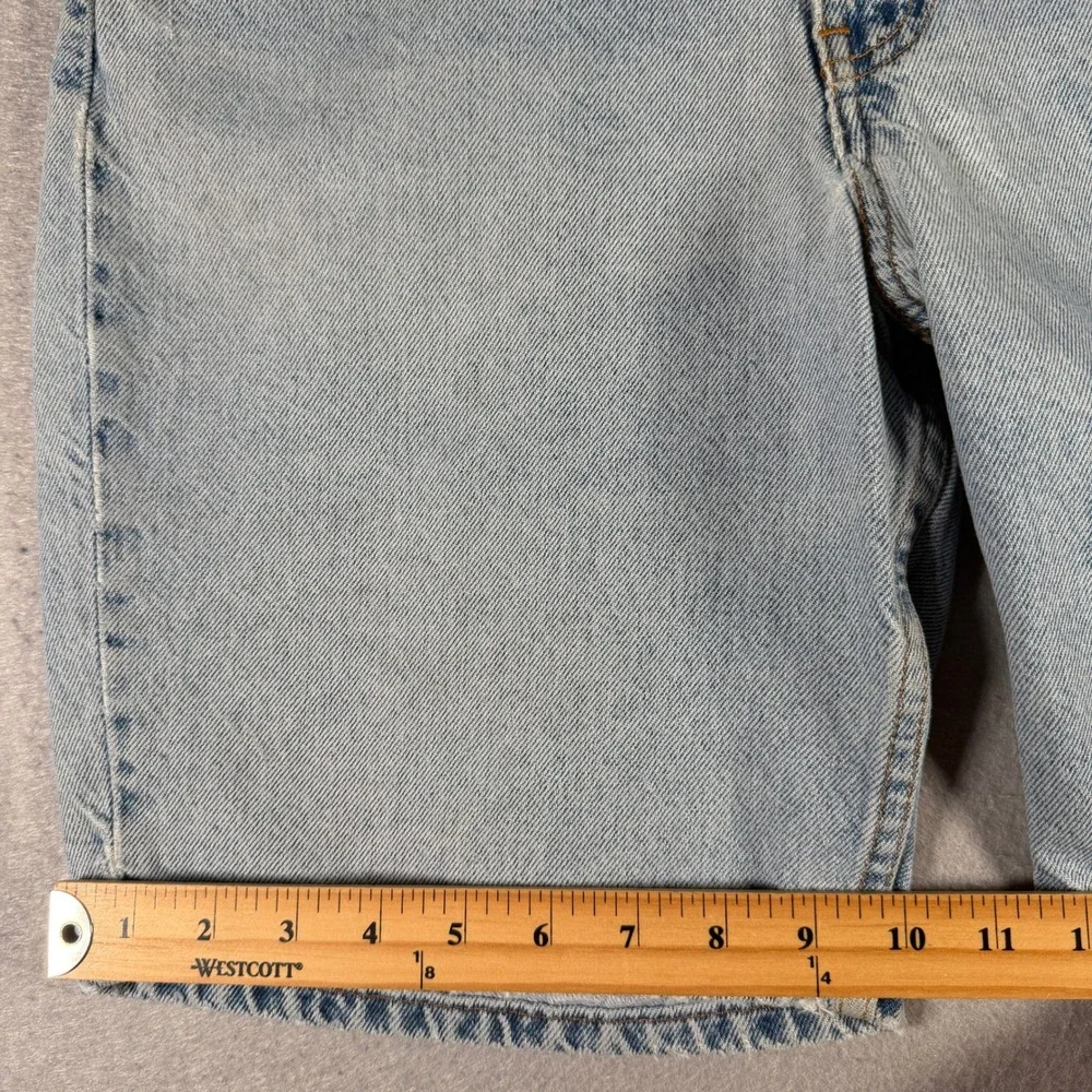 Vintage Levis 550 Relaxed Fit Denim Shorts Light Wash Orange Tab Mens 32 31x9
